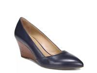 Frankie Wedge Pump Midnight Blue Leather view