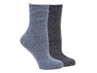 Ribbed Women's Boot Socks - 2 Pack Grey view