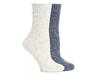 Ribbed Women's Boot Socks - 2 Pack Navy/Off White view