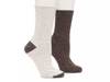 Ribbed Women's Boot Socks - 2 Pack Off White/Dark Brown view