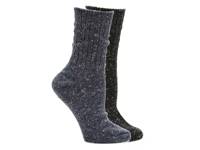 Ribbed Women's Boot Socks - 2 Pack Navy/Black view
