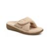 Relax Slide Slipper Light Brown Fabric view
