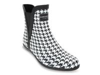 Piccadilly Rain Boot Black/White Houndstooth view