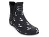 Piccadilly Rain Boot Black/White Anchors view