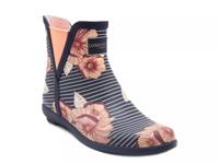 Piccadilly Rain Boot Navy/Light Blue/Pink Stripes/Floral view