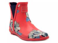 Piccadilly Rain Boot Coral/Blue Floral view