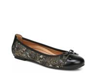 Minna Ballet Flat Black/Pewter Snake view