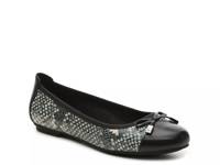 Minna Ballet Flat Tan/Black Embossed Leather view