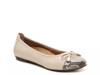 Minna Ballet Flat Nude/Grey Embossed Leather view