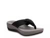 Cloudsteppers Arla Glison Wedge Sandal Black Soft Fabric view