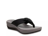 Cloudsteppers Arla Glison Wedge Sandal Black Soft Fabric view