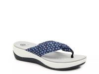 Cloudsteppers Arla Glison Wedge Sandal Blue/Navy Polka Dots view