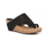 Gyer Wedge Sandal Black view