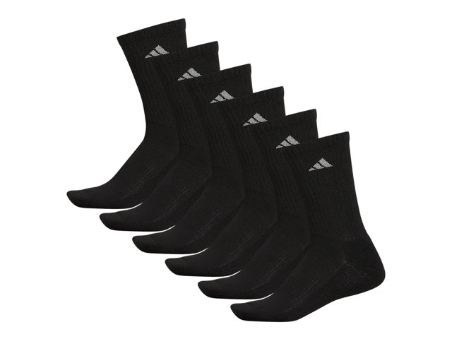 Athletic Cushioned Men's Crew Socks - 6 Pack
