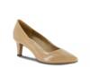 Pointe Pump Taupe Faux Patent Leather view