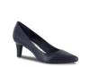 Pointe Pump Navy Faux Leather view