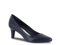 Pointe Pump Navy Faux Leather view