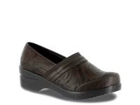 Origin Clog Dark Brown Embossed Faux Leather view