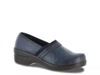 Origin Clog Navy Embossed Faux Leather view