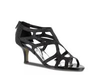 Flattery Sandal Black Glitter Fabric view