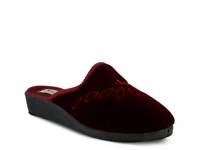 Josie Velvet Slide Slipper Burgundy view
