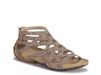Samina Gladiator Sandal Brown/Black Cheetah Print view