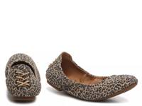 Echo Ballet Flat Tan/Black Leopard Print Suede view