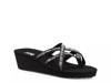 Mush Mandalyn Ola II Wedge Flip Flop Black/White view