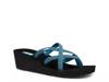 Mush Mandalyn Ola II Wedge Flip Flop Teal view