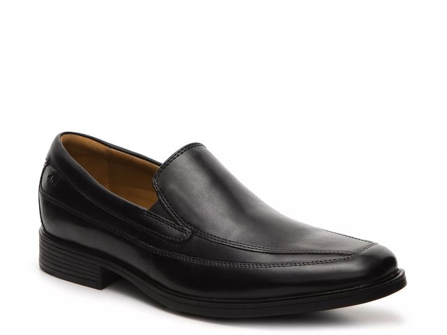 Clarks Tilden Free Slip On Shoes  Men\'s Size 9.5 Black Leather Loafer Comfort Amazon.com | Clarks Men main image 4