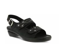 Ceri Wedge Sandal Black view