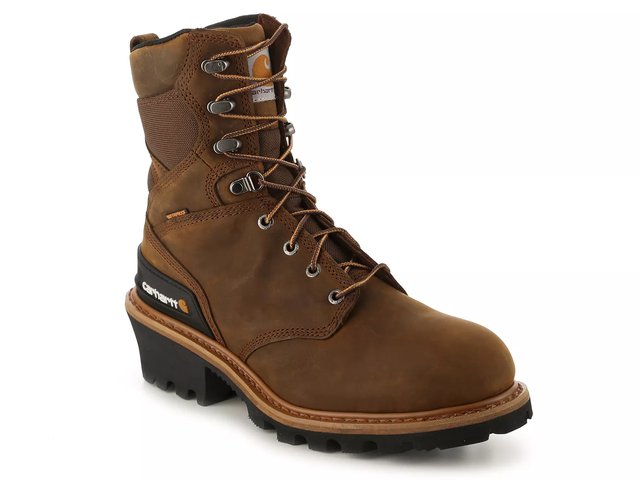 Carhartt Men\'s Brown Lace-Up Logger Work Boots Carhartt Logger 8-Inch Work Boot - Men main image 2
