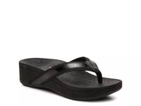 High Tide Wedge Sandal Black Patent Leather view