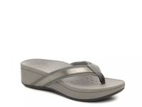 High Tide Wedge Sandal Pewter Metallic Leather view