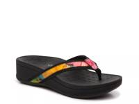 High Tide Wedge Sandal Black/Multicolor Patent Floral Leather view
