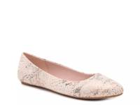 Pirassa Ballet Flat Cream/Gold Metallic Snake Print Fabric view
