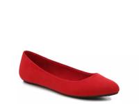 Pirassa Ballet Flat Red Faux Suede view