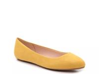 Pirassa Ballet Flat Mustard Yellow Faux Suede view