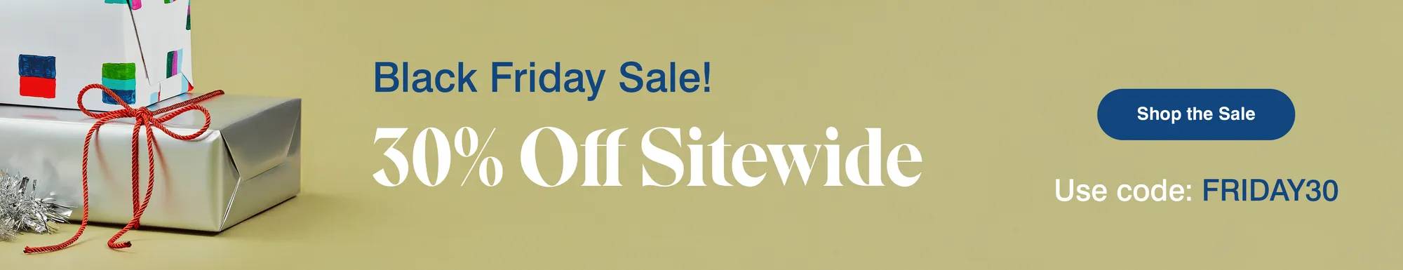 Black friday sale with a box of presents showing.