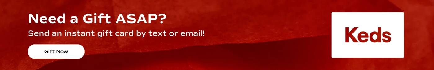 A red box with white text says, Need a Gift ASAP? Send an instant gift card by text or email! Gift Now.