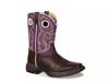 Western Cowboy Boot - Kids' Purple/Dark Brown view