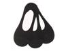 Cushioned Mesh Women's No Show Liners - 3 Pack Black view