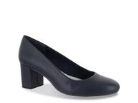 Proper Pump Navy Faux Leather view