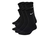 Performance Cushioned Kids' Crew Socks - 6 Pack Black view