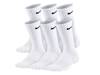 Performance Cushioned Kids' Crew Socks - 6 Pack White view
