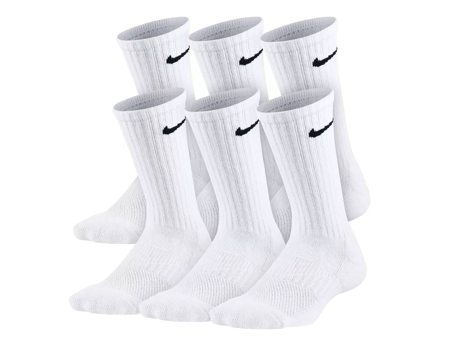 Performance Cushioned Kids' Crew Socks - 6 Pack