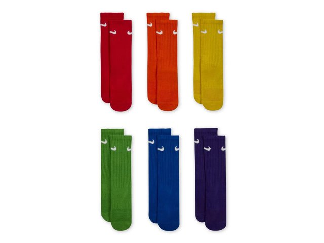 Performance Cushioned Kids' Crew Socks - 6 Pack