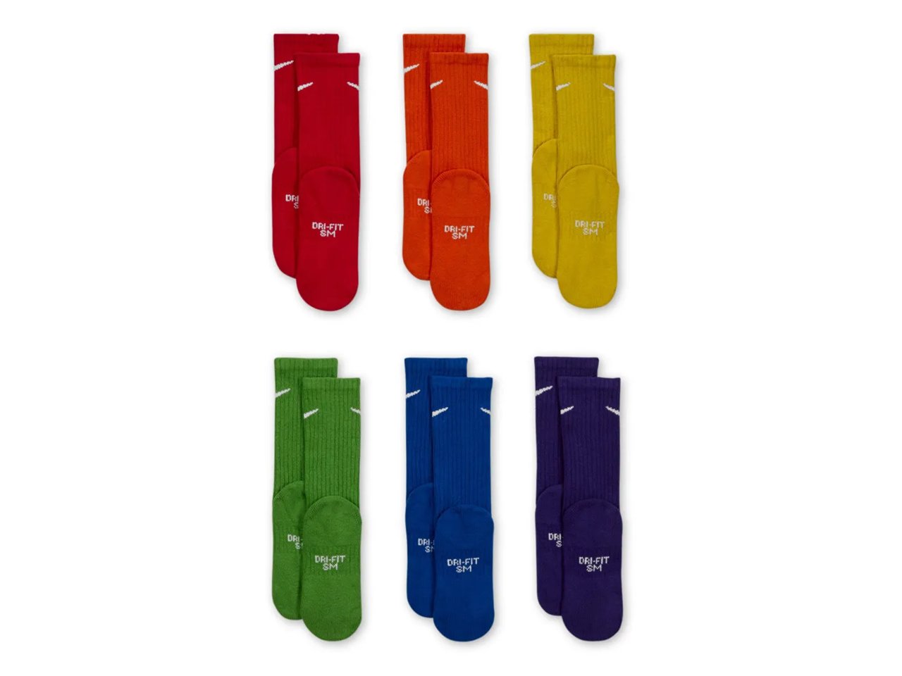 Performance Cushioned Kids' Crew Socks - 6 Pack