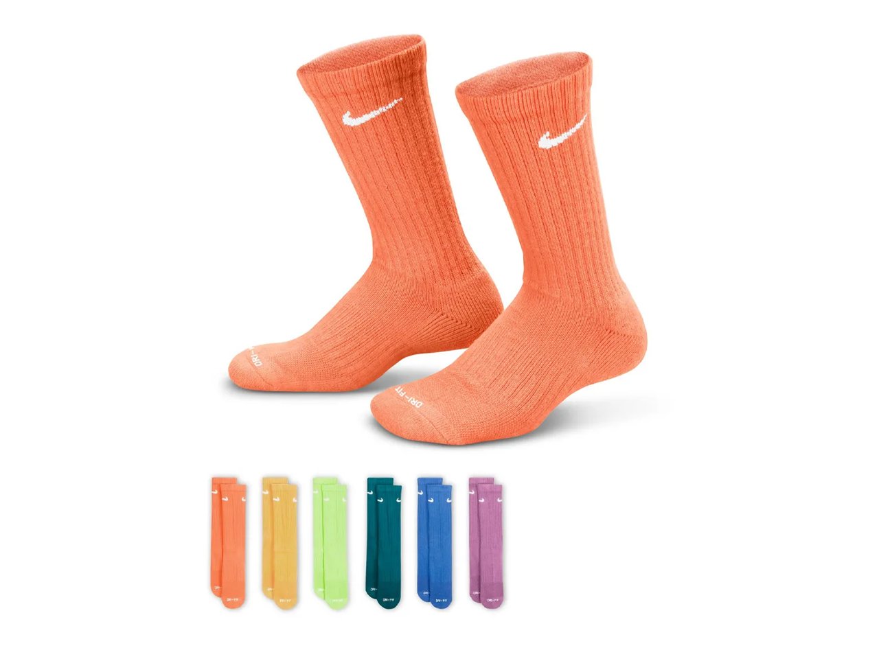 Performance Cushioned Kids' Crew Socks - 6 Pack