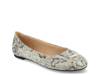 Kavn Ballet Flat Off White/Black Snake Print view